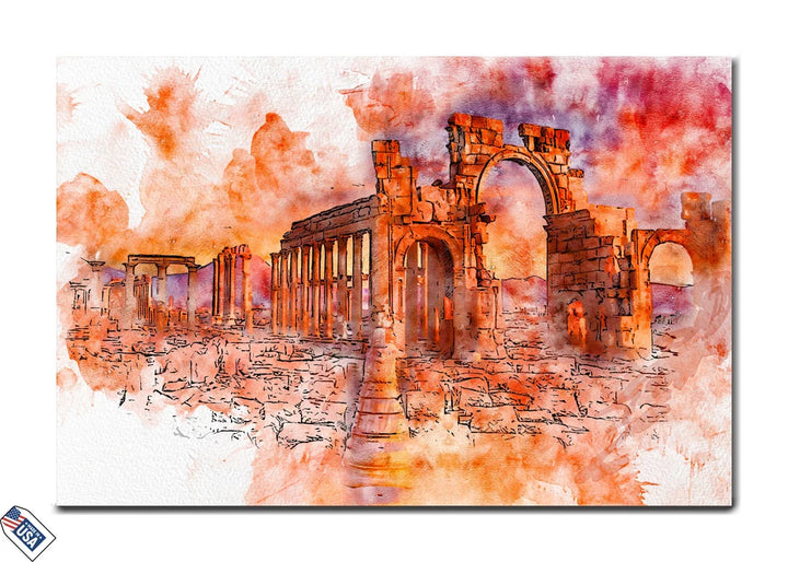 Ancient Elegance - Watercolor Wall Art