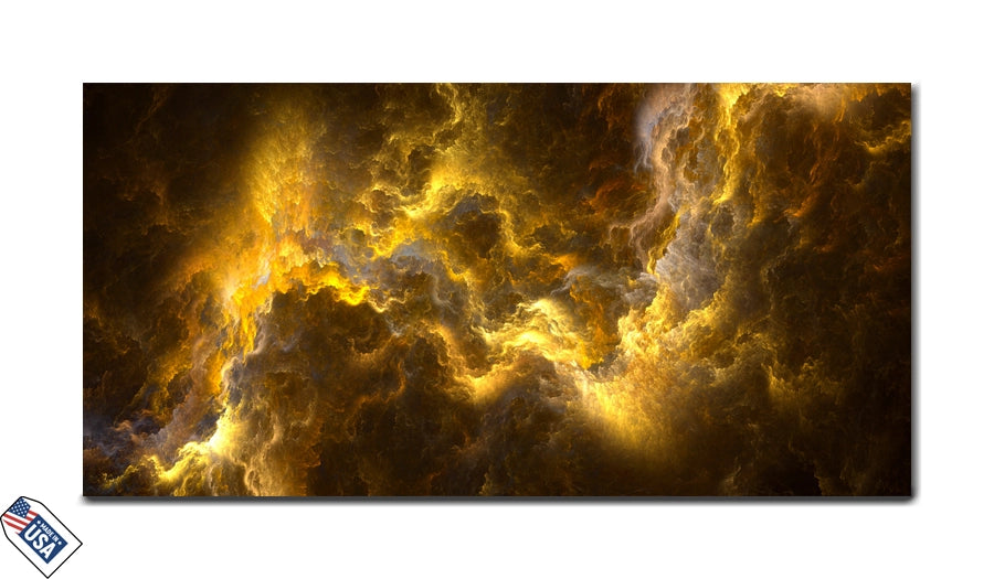 Celestial Firestorm - Abstract Cosmic Wall Art