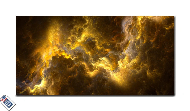 Celestial Firestorm - Abstract Cosmic Wall Art