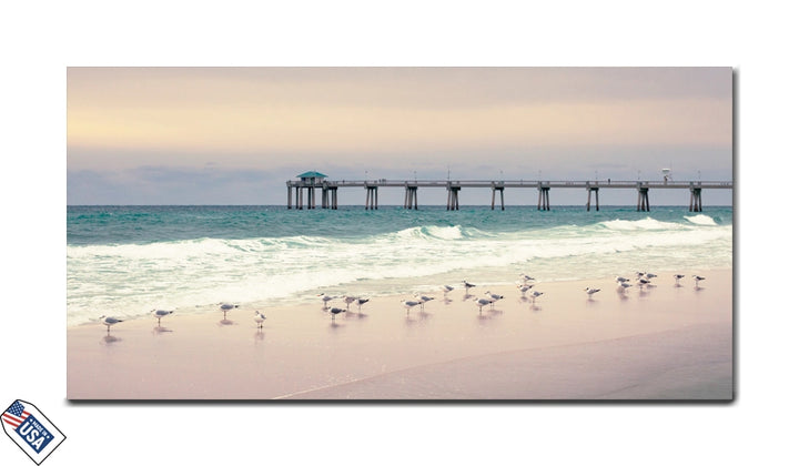 Serenity Shoreline - Tranquil Beach Wall Art