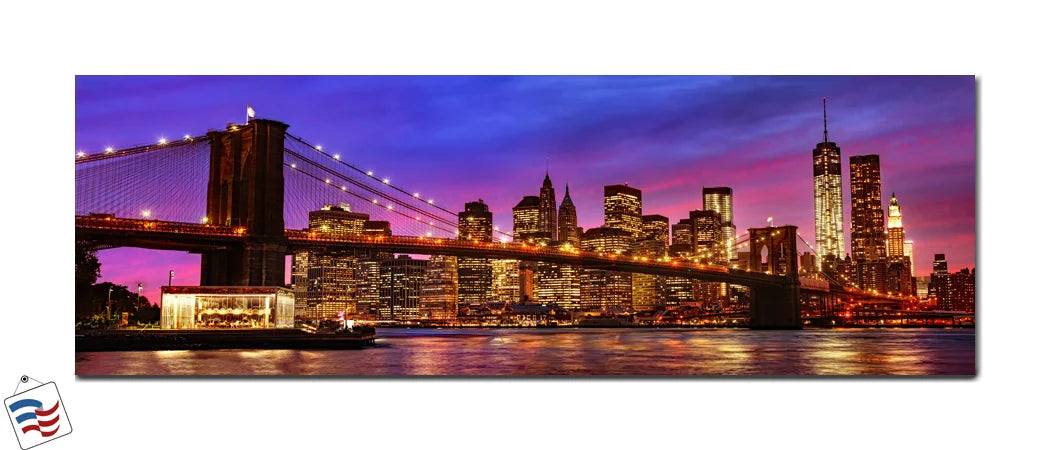 Twilight Over Brooklyn - Iconic Bridge and Skyline