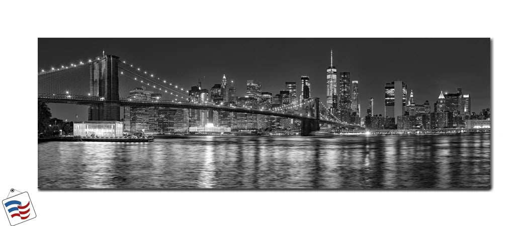 Monochrome Majesty - Brooklyn Bridge and Manhattan Skyline