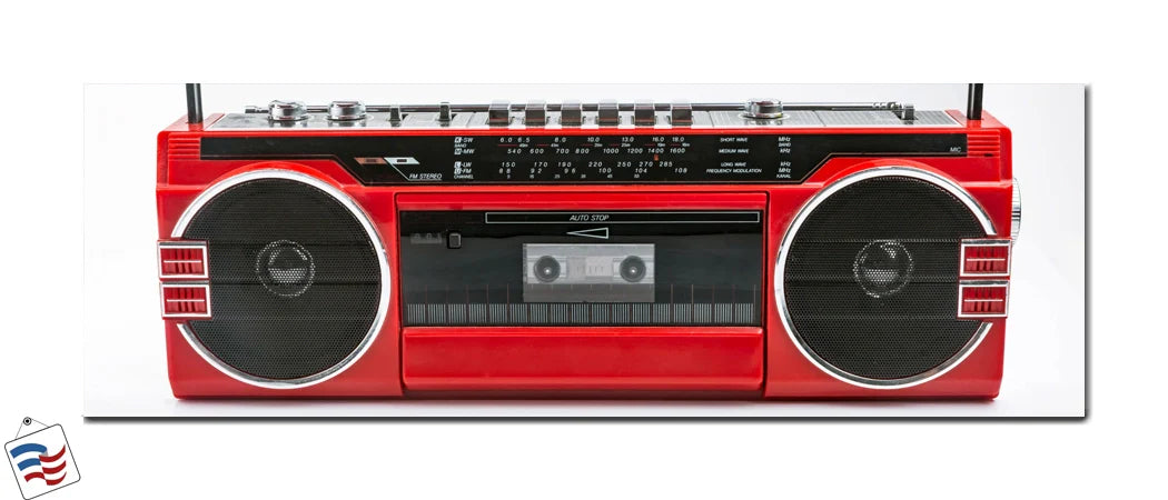 Retro Beats - Classic Red Boombox