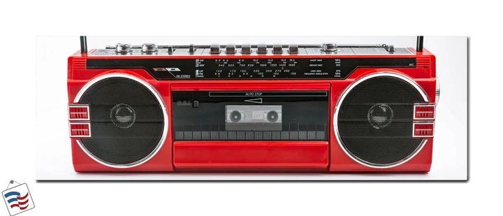 Retro Beats - Classic Red Boombox