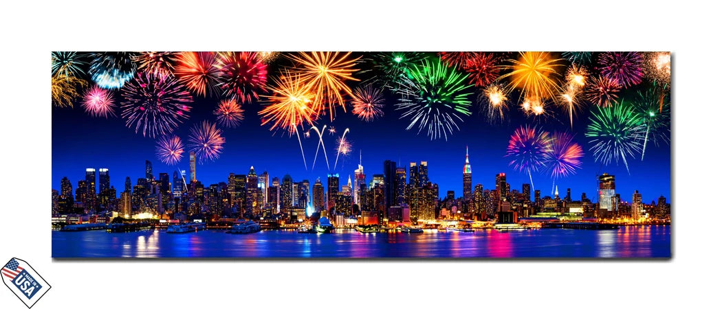 Radiance Over the Skyline - Fireworks Above the City