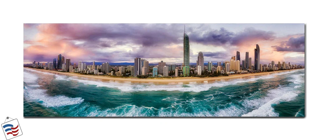 Coastal Metropolis - Harmony of Waves and Skyline