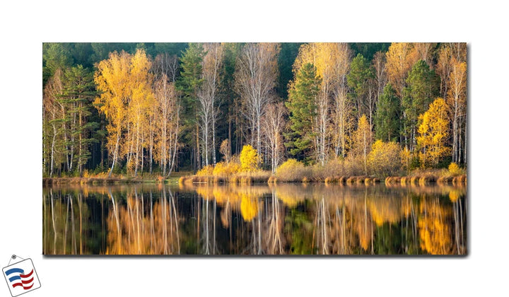 Autumn Reflections - A Tranquil Lakeside Scene
