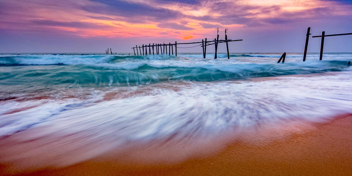 Fading Pier at Dusk - Premium Wall Art