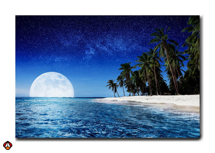 Moonlit Beach - Premium Wall Art