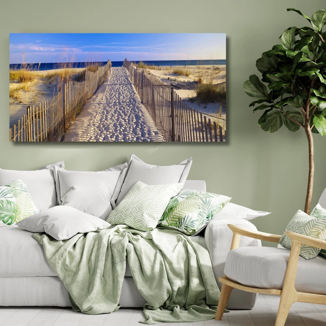 Golden Hour Path - Sand and Sea Bliss