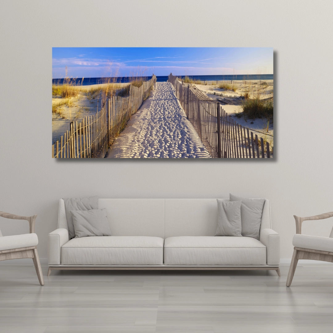 Golden Hour Path - Sand and Sea Bliss