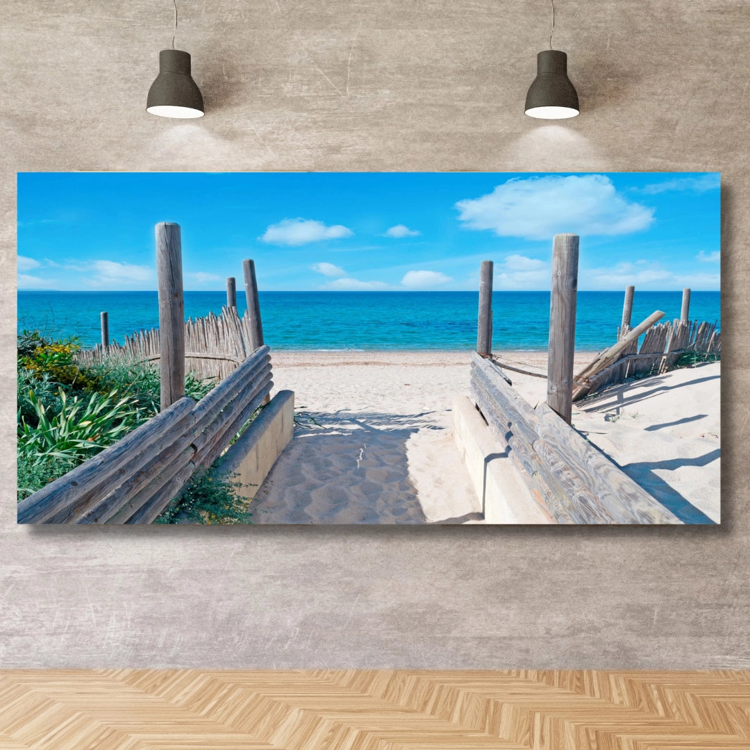 Beach Pathway to Serenity - Premium Wall Art