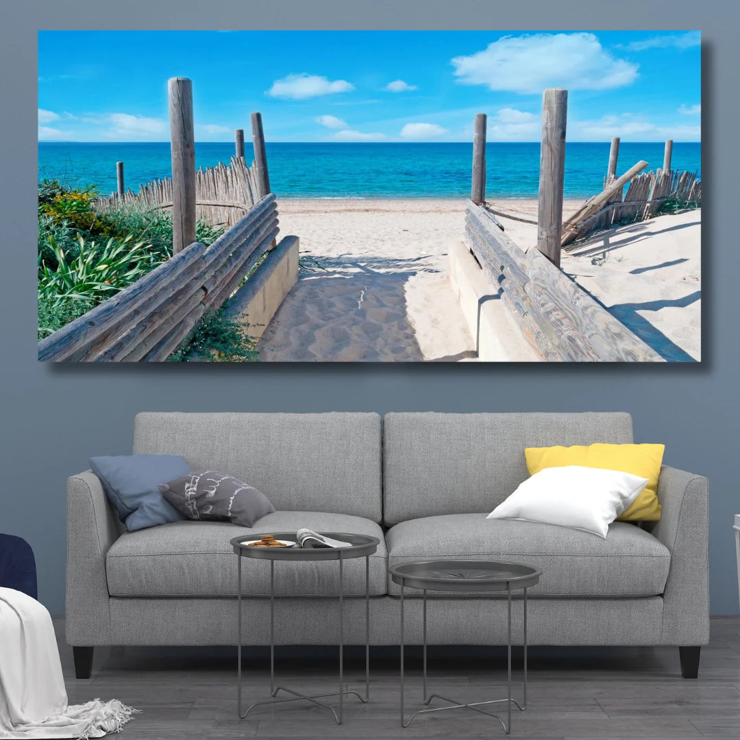 Beach Pathway to Serenity - Premium Wall Art