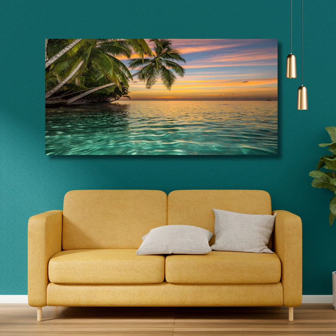Tropical Sunset - Tranquil Beach Escape Wall Art