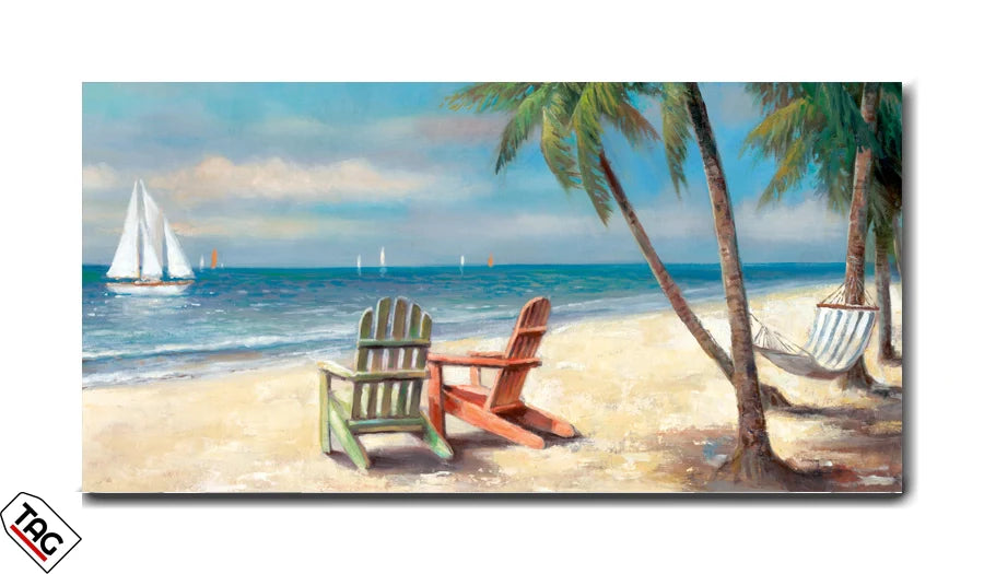 Beachfront Bliss - Relaxing by the Shore Wall Art