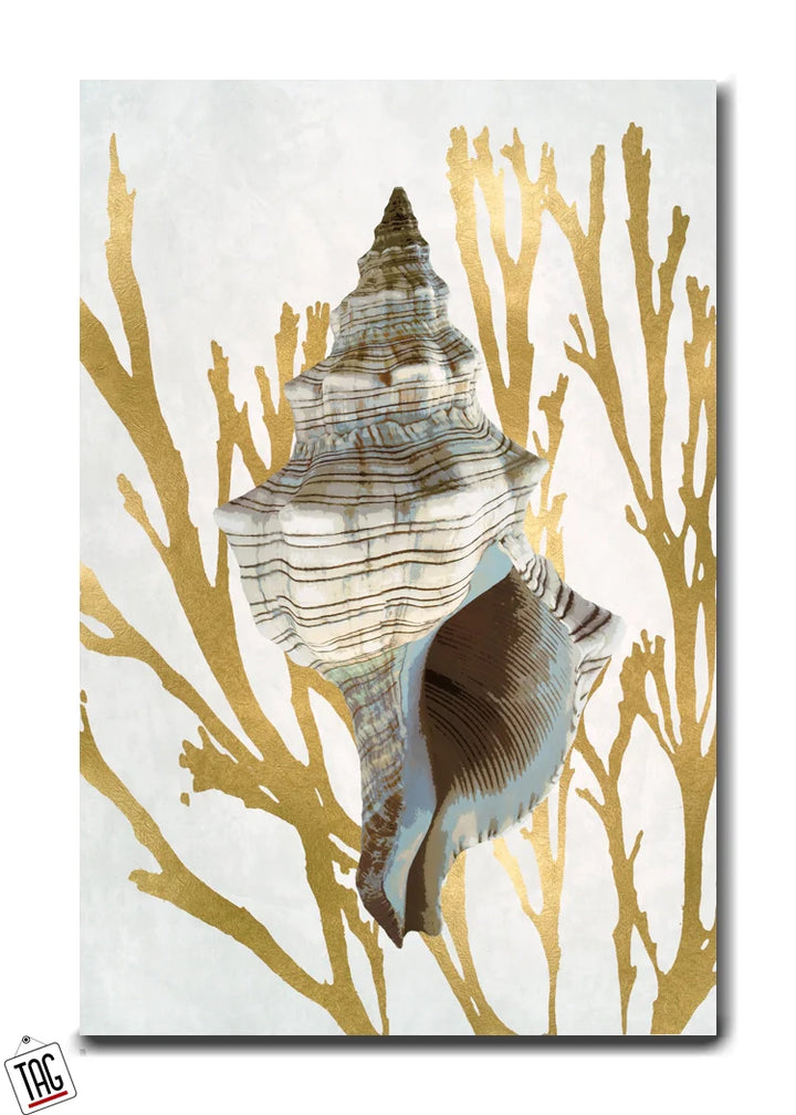 Golden Conch Harmony - Coastal Treasures