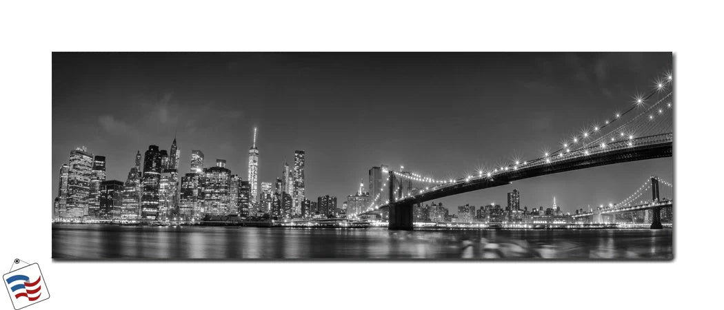 City Lights - New York Skyline in Black and White