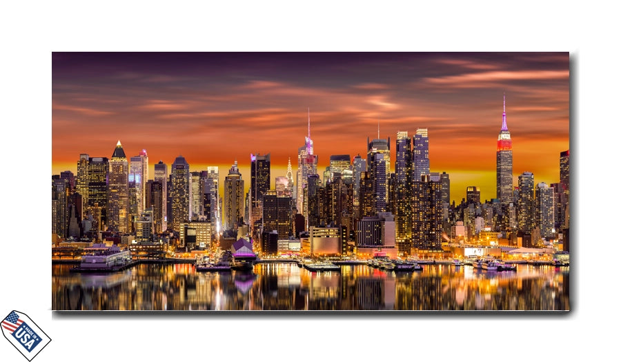 New York City Skyline at Dusk – A Timeless View