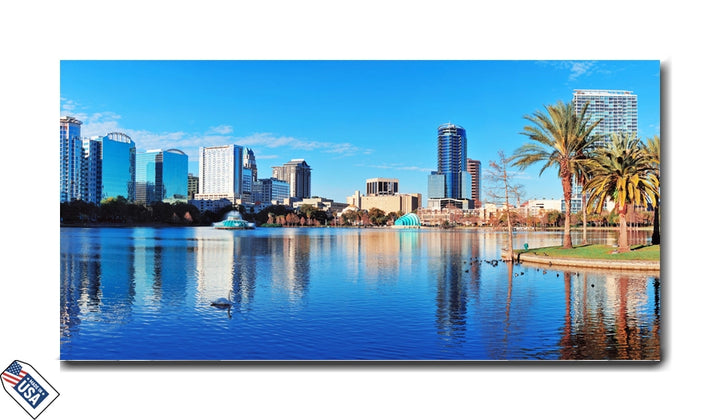 Orlando Skyline Reflections – A Serene City View