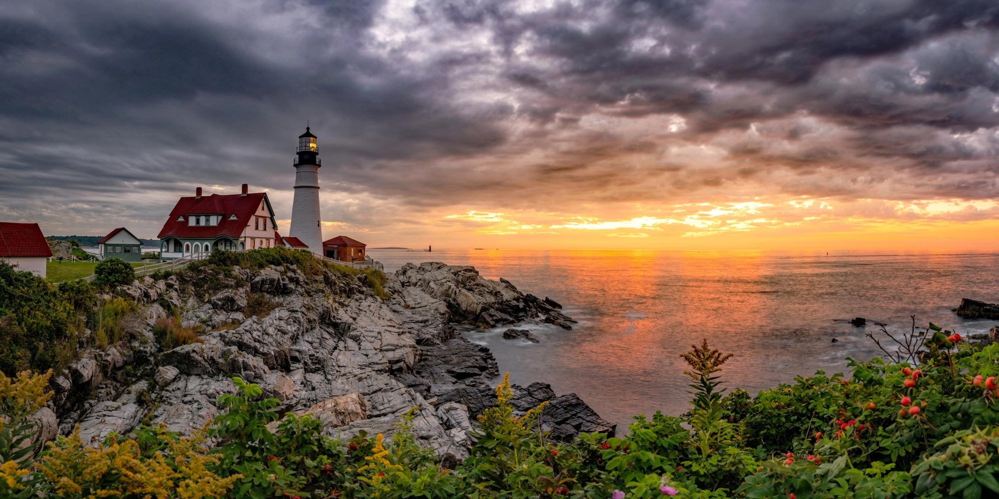 Guiding Light at Dawn - Coastal Lighthouse Serenity