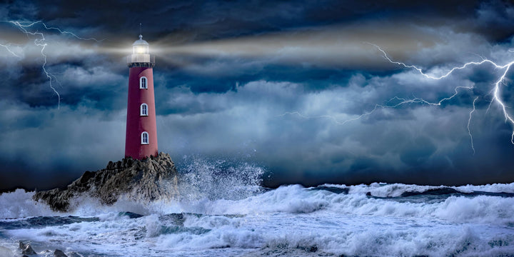 Stormy Beacon - Lighthouse in the Tempest