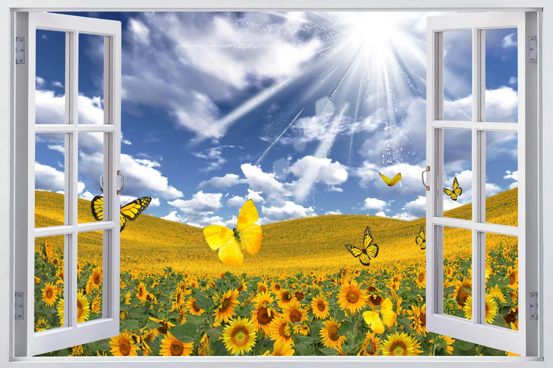 Sunlit Bliss - A Field of Sunflowers