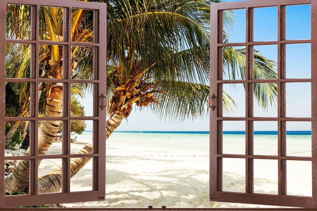 Tropical Paradise - Beach Window View