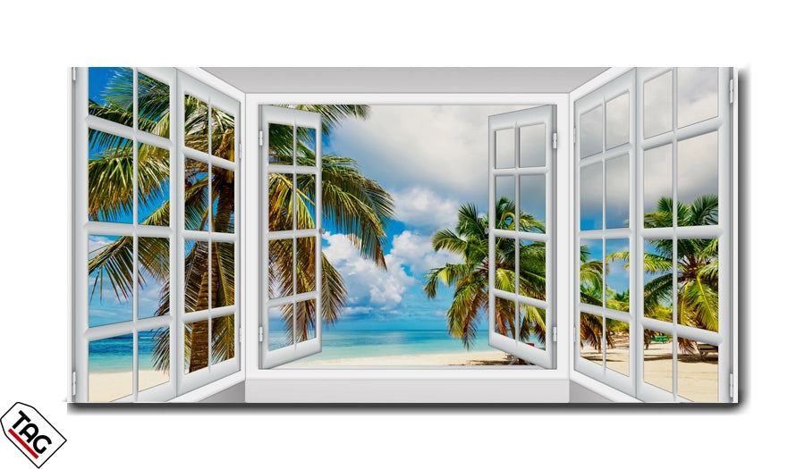 Palm Paradise - A Window to Tranquility