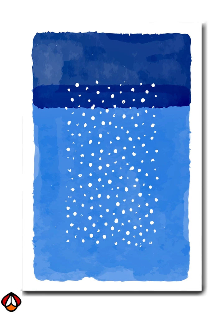 Azure Rain - Abstract Wall Art