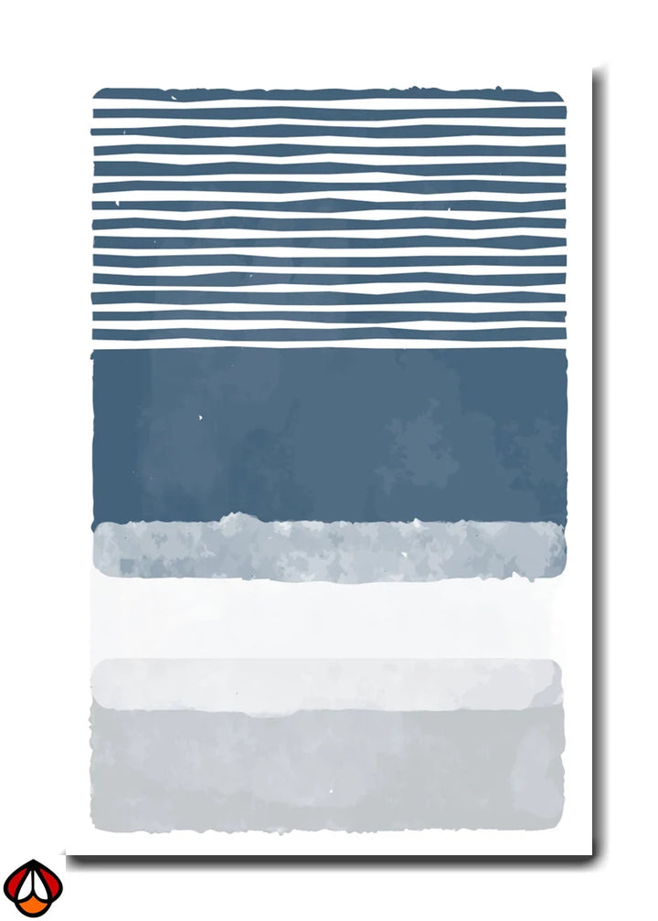 Abstract Ocean Layers - Minimalist Wall Art