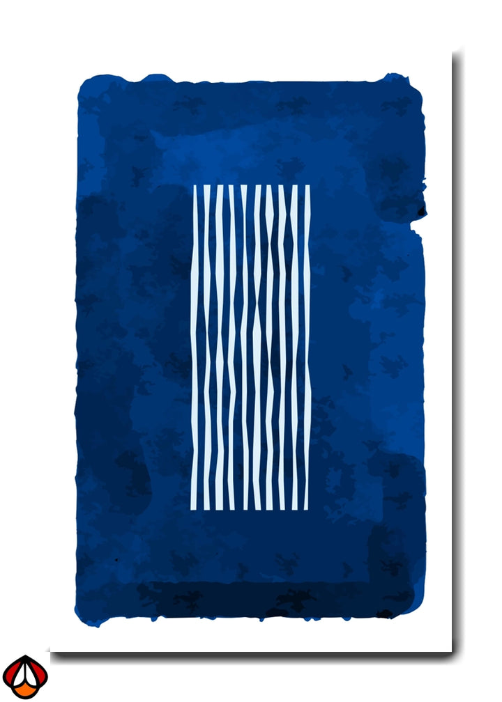 Indigo Lines - Abstract Wall Art