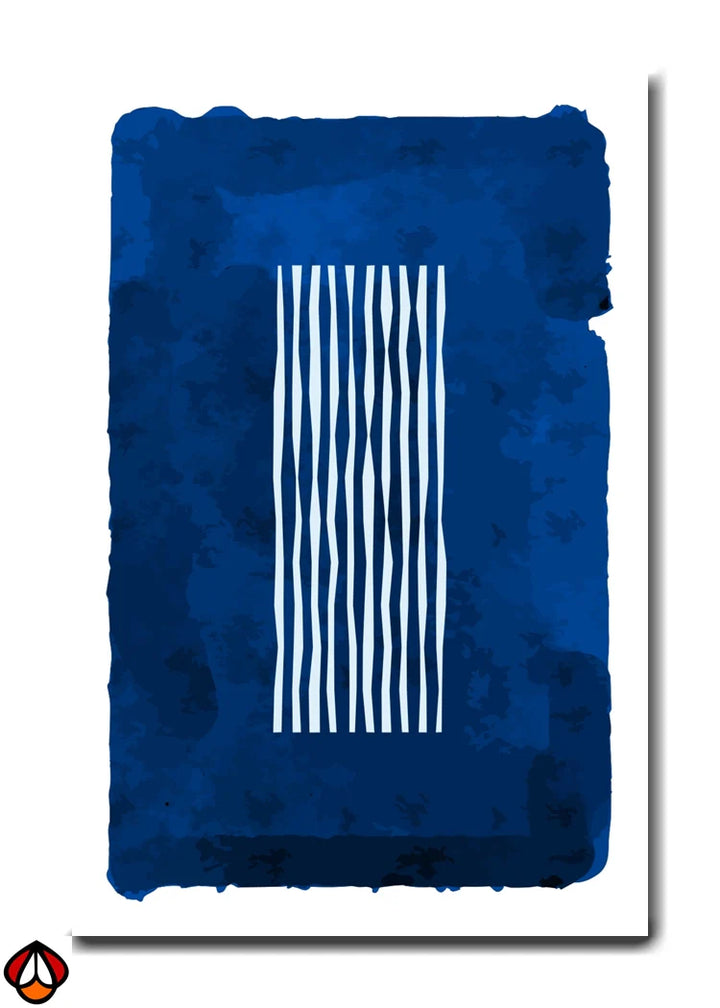 Indigo Lines - Abstract Wall Art