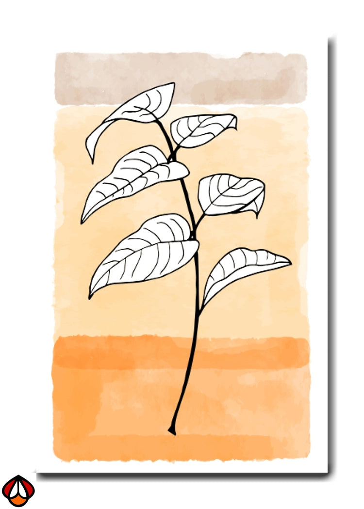Golden Bloom - Botanical Wall Art