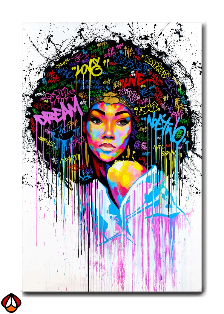 Empowered Soul - Urban Graffiti Portrait Art