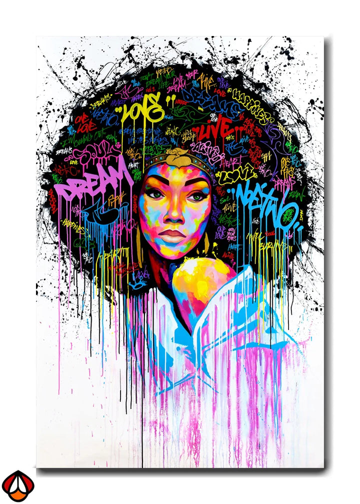 Empowered Soul - Urban Graffiti Portrait Art