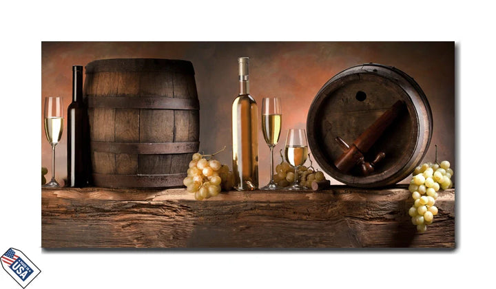 Golden Elegance - White Wine and Grapes