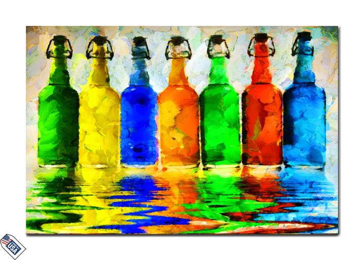 Spectrum Bottles - A Burst of Colorful Reflections