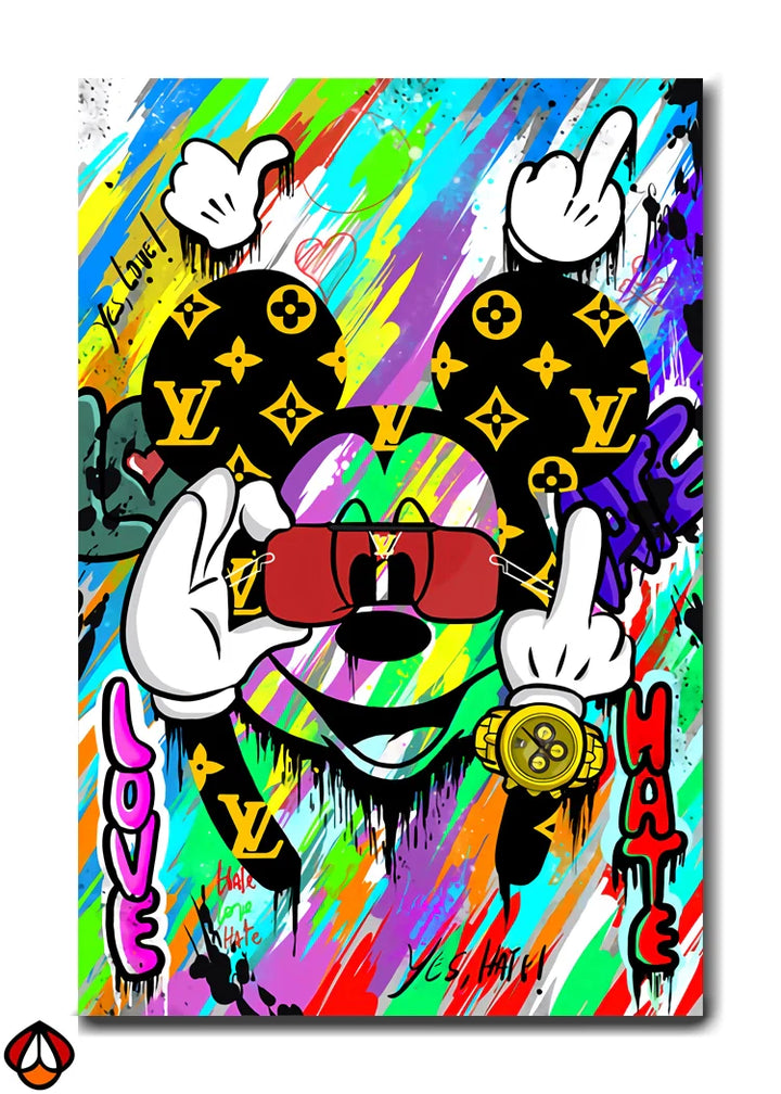 Love and Hate - A Clash of Emotions in Pop Art