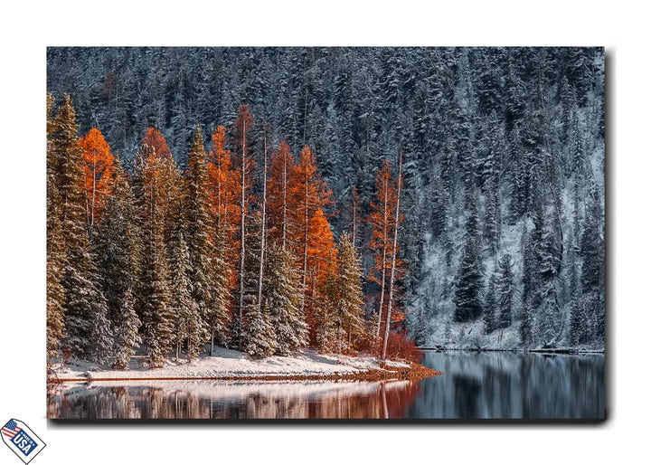 Frosted Ember Forest - Premium Wall Art