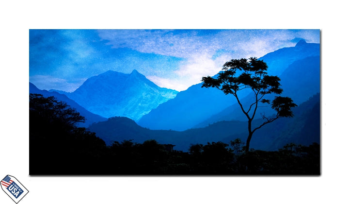 Starlit Peaks - Premium Wall Art