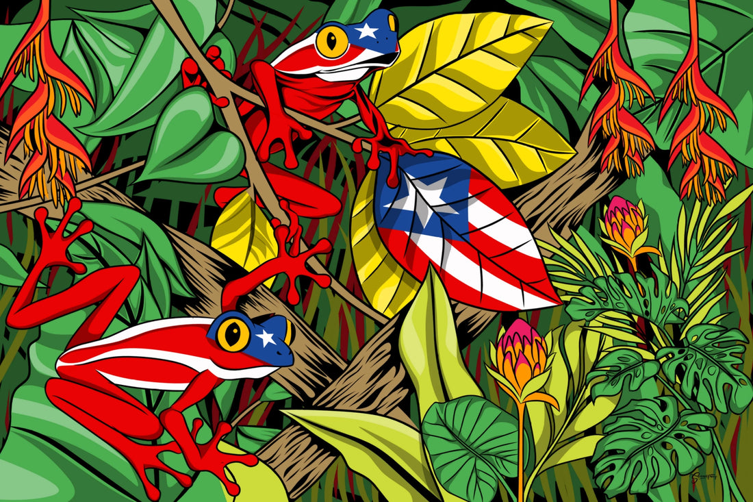 Coquí Paradise - Puerto Rican Tropical Wall Art