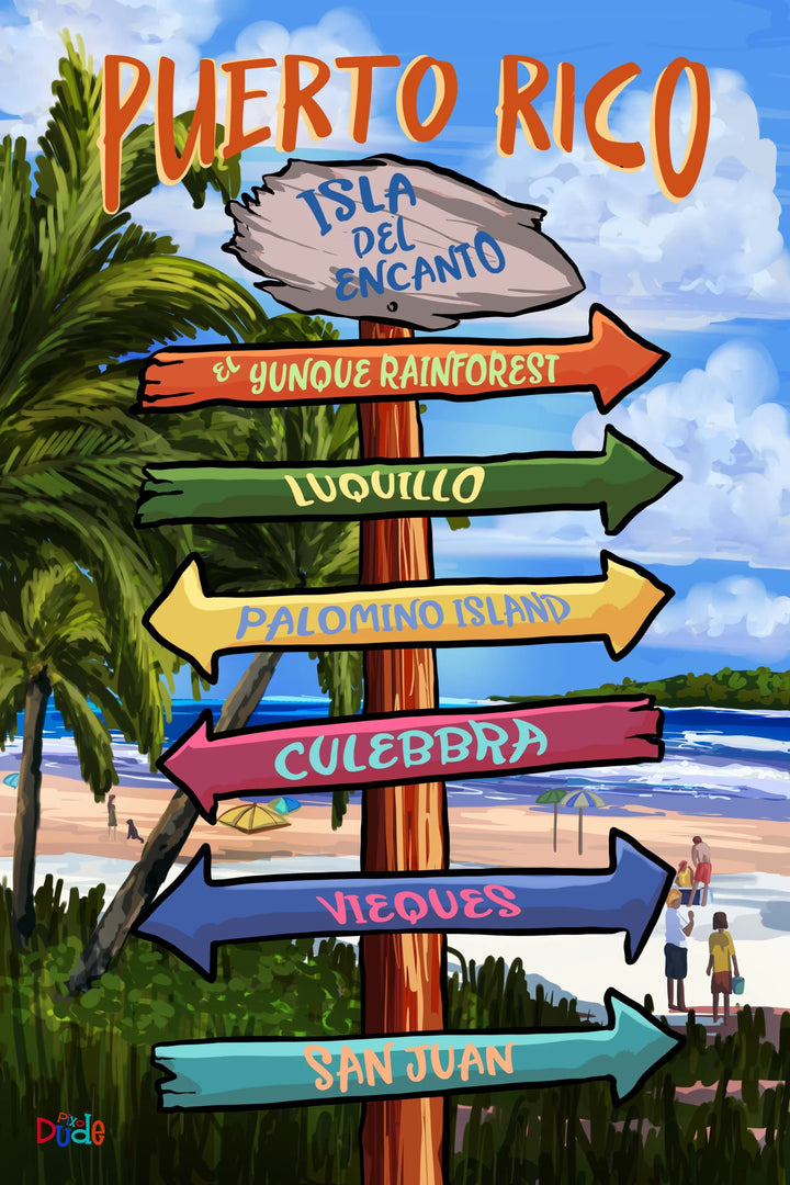 Isla del Encanto - Puerto Rico Travel Wall Art