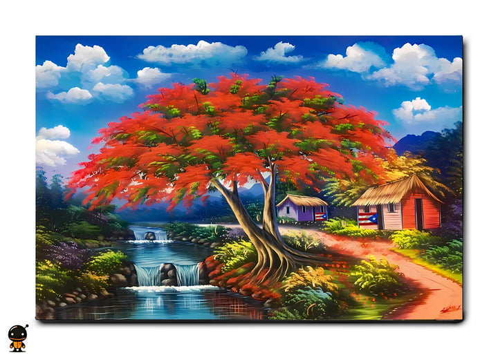 Flamboyant Paradise - Puerto Rican Landscape Wall Art