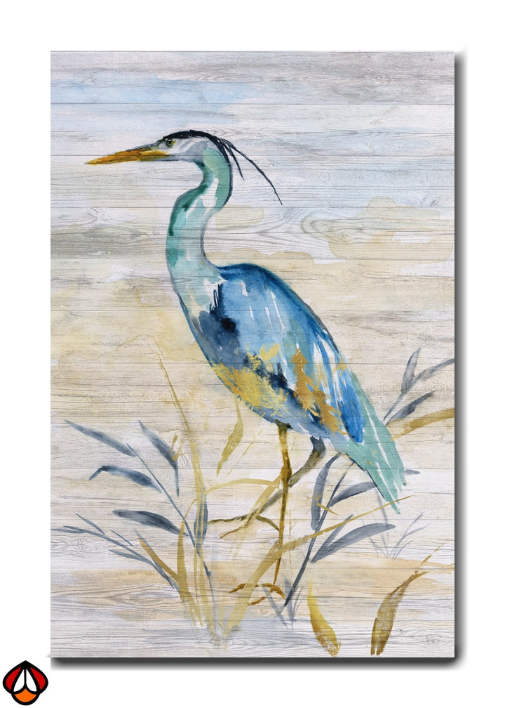 Graceful Heron - Watercolor Bird Wall Art
