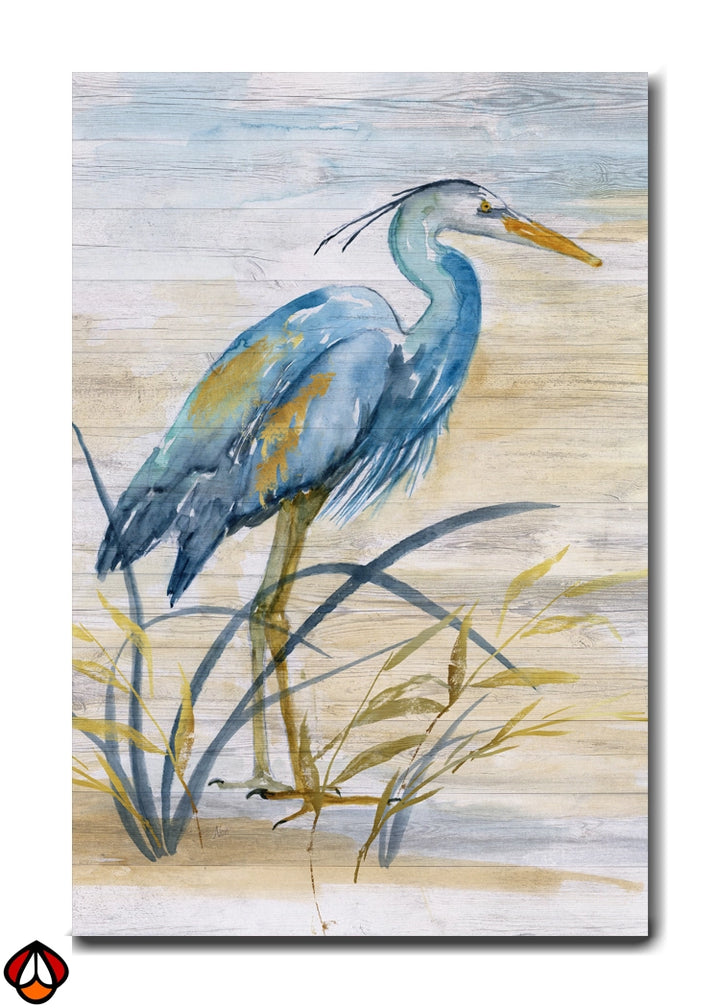 Serene Heron - Watercolor Bird Wall Art