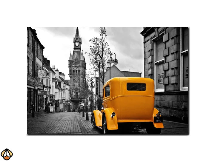 Vintage Yellow Car – Timeless Charm and Classic Elegance