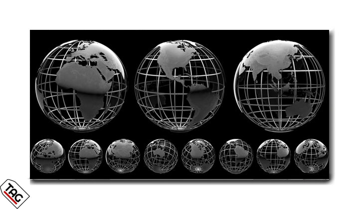 Modern Metallic Globe Art - Sleek Wall Décor