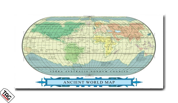 Ancient World Map - Historical Wall Art