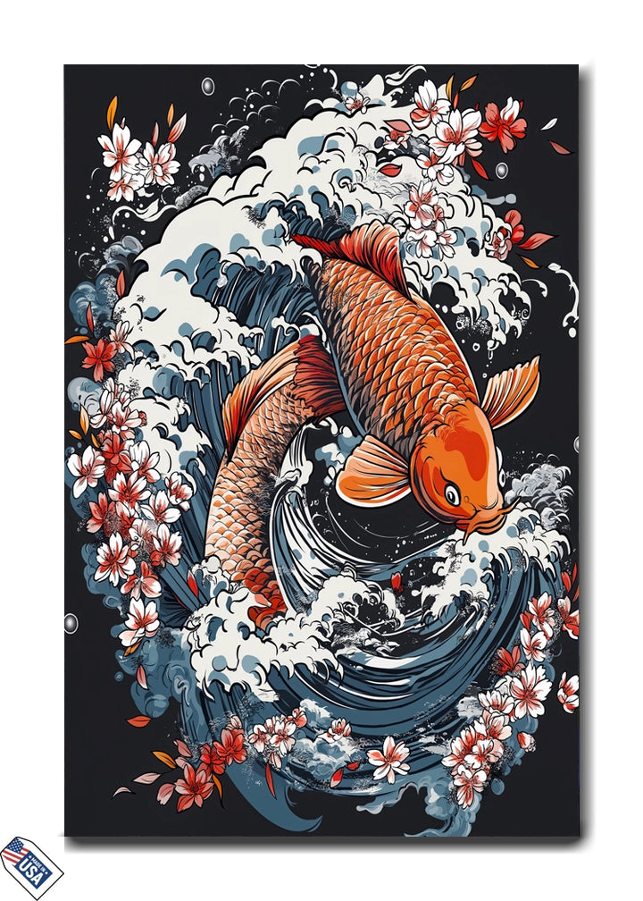 Koi Serenity - Japanese Inspired Wall Art