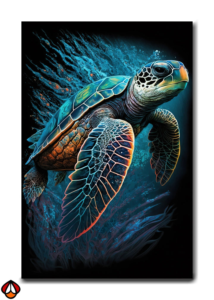 Radiant Sea Turtle - Aquatic Wall Décor